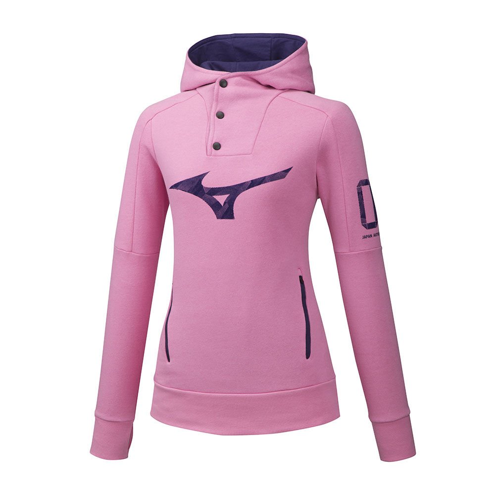 Damske Mikina Mizuno Heritage Ruzove Vypredaj HQJA91803